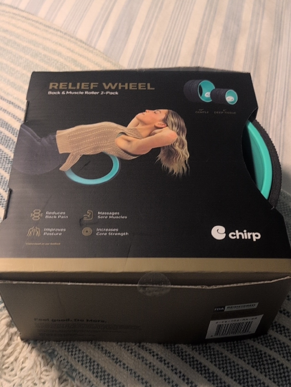 Chirp Relief Wheel Back & Muscle Roller - Teal Accent